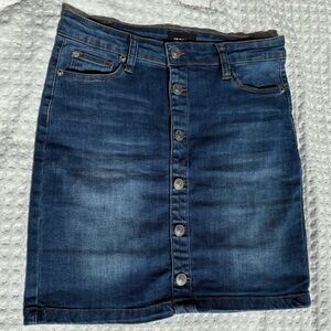 Hudson Denim Button-Front Skirt